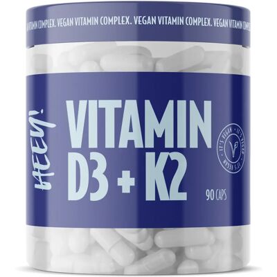 Heey! Vegansk Vitamin D3/K2 + Superfruits - 90 kapslar Heey! Vegansk Vitamin D3/K2 + Superfruits - 90 kapslar