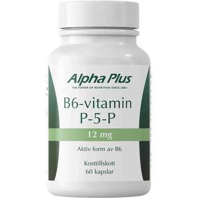 Alpha Plus B6-vitamin P-5-P 12mg 60 kapslar Alpha Plus B6-vitamin P-5-P 12mg 60 kapslar