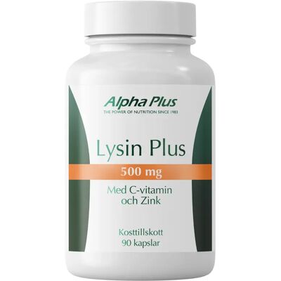 Alpha Plus Lysin Plus 500 mg 90 kapslar Alpha Plus Lysin Plus 500 mg 90 kapslar