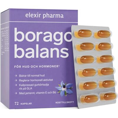 Elexir Pharma Borago Balans 72 kapslar Elexir Pharma Borago Balans 72 kapslar