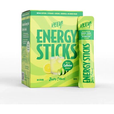 Heey! Energy Sticks Koffein + Guarana Zesty Citrus 30 st Heey! Energy Sticks Koffein + Guarana Zesty Citrus 30 st