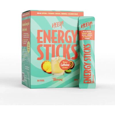 Heey! Energy Sticks Koffein + Guarana Tropical 30 st Heey! Energy Sticks Koffein + Guarana Tropical 30 st