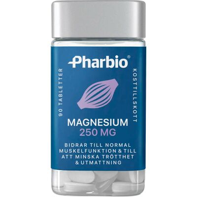 Pharbio Magnesium 250 mg Tablett 90 st Pharbio Magnesium 250 mg Tablett 90 st
