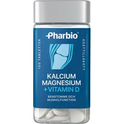 Pharbio Kalcium, Magnesium + D-vitamin Tablett 100 st Pharbio Kalcium, Magnesium + D-vitamin Tablett 100 st