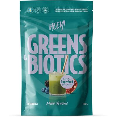 Heey! Greens & Biotics Superfood Mixade Bär 300 g Heey! Greens & Biotics Superfood Mixade Bär 300 g