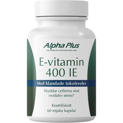 Alpha Plus E-vitamin 400 IE 60 kapslar Alpha Plus E-vitamin 400 IE 60 kapslar