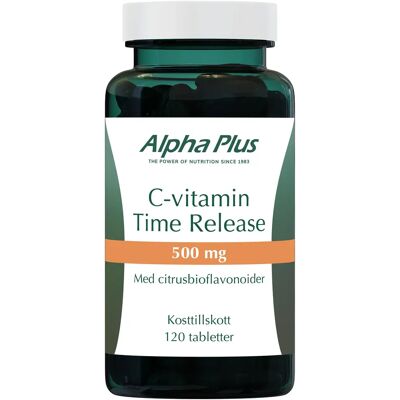 Alpha Plus C-vitamin Time Release 500 mg 120 tabletter Alpha Plus C-vitamin Time Release 500 mg 120 tabletter