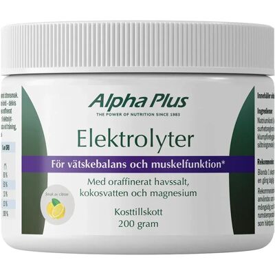 Alpha Plus Elektrolyter 200 g Alpha Plus Elektrolyter 200 g