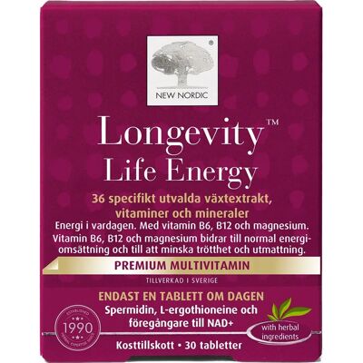 New Nordic Longevity Life Energy 30 st New Nordic Longevity Life Energy 30 st
