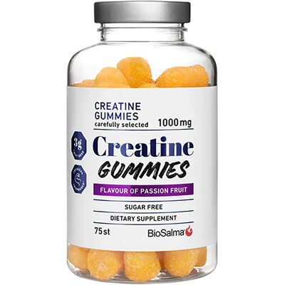 BioSalma Creatine Gummies 1000mg Passion Fruit 75 st BioSalma Creatine Gummies 1000mg Passion Fruit 75 st