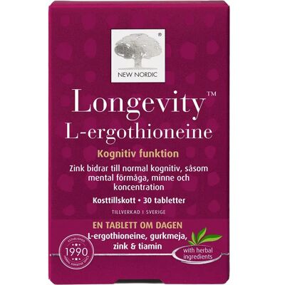 New Nordic Longevity L-ergothioneine 30 st New Nordic Longevity L-ergothioneine 30 st