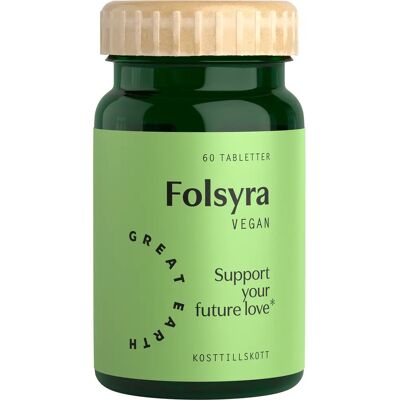Great Earth Folsyra 400 mcg 60 tabletter Great Earth Folsyra 400 mcg 60 tabletter