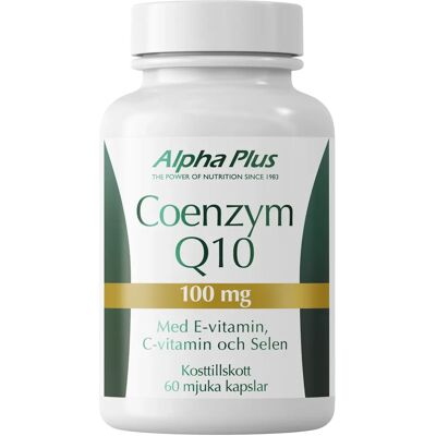 Alpha Plus Coenzym Q10 100 mg 60 mjuka kapslar Alpha Plus Coenzym Q10 100 mg 60 mjuka kapslar