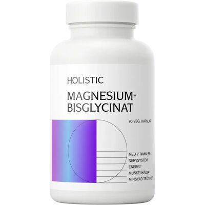 Holistic Magnesiumbisglycinat 100 mg 90 kapslar Holistic Magnesiumbisglycinat 100 mg 90 kapslar