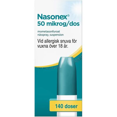 Nasonex nässpray suspension 50 µg/dos 140 doser Nasonex nässpray suspension 50 µg/dos 140 doser