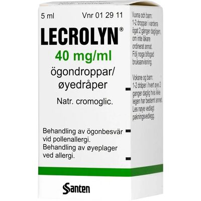Lecrolyn ögondroppar 40 mg/ml 5 ml Lecrolyn ögondroppar 40 mg/ml 5 ml