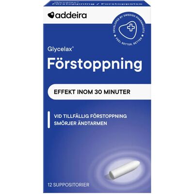 Addeira Glycelax Förstoppning 12 st suppositorium Addeira Glycelax Förstoppning 12 st suppositorium