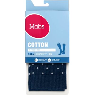 Mabs Cotton Knee Navy Dotted XXL Mabs Cotton Knee Navy Dotted XXL