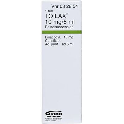 Toilax rektalsuspension 10 mg/5 ml tub 5 ml Toilax rektalsuspension 10 mg/5 ml tub 5 ml