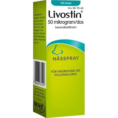 Livostin Nässpray 50 µg/dos 15 ml Livostin Nässpray 50 µg/dos 15 ml