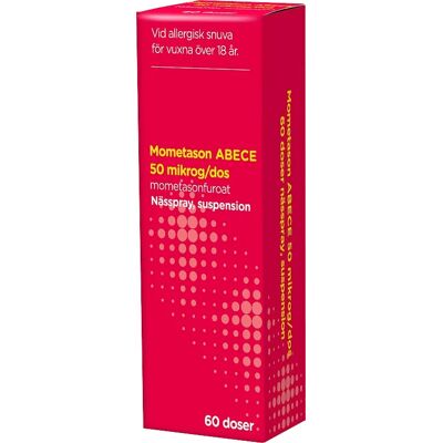 Mometason ABECE Nässpray suspension 50 µg/dos 60 doser Mometason ABECE Nässpray suspension 50 µg/dos 60 doser