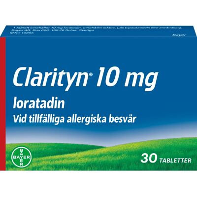 Clarityn tablett 10 mg 30 tabletter Clarityn tablett 10 mg 30 tabletter