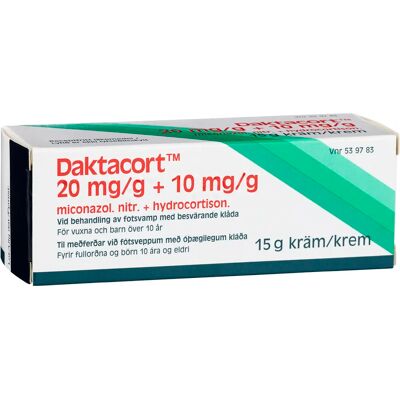Daktacort kräm 20 mg/g + 10 mg/g 15 g Daktacort kräm 20 mg/g + 10 mg/g 15 g