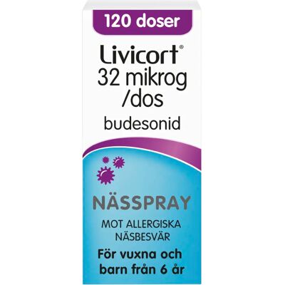 Livicort Nässpray 32 µg/dos 120 doser Livicort Nässpray 32 µg/dos 120 doser