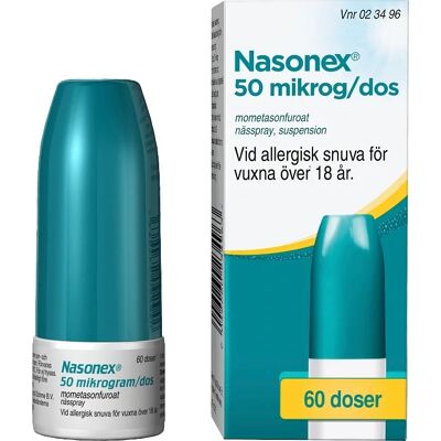 Nasonex nässpray suspension 50 µg/dos 60 doser Nasonex nässpray suspension 50 µg/dos 60 doser