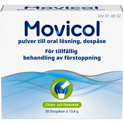 Movicol Pulver i Dospåse 20 st Movicol Pulver i Dospåse 20 st