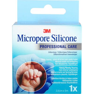 3M Micropore Silikonband - 2,5cm x 5m - Medicinsk tejp 3M Micropore Silikonband - 2,5cm x 5m - Medicinsk tejp