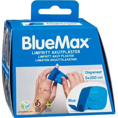 BlueMax-II Dispenser Limfritt Akutplåster 5cmx200cm 1st BlueMax-II Dispenser Limfritt Akutplåster 5cmx200cm 1st