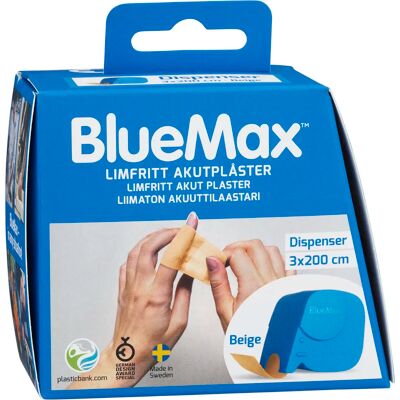 BlueMax-II Dispenser Limfritt Akutplåster 3cmx200cm 1st BlueMax-II Dispenser Limfritt Akutplåster 3cmx200cm 1st