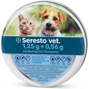 Seresto vet. halsband för katt och hund upp till 8 kg 1,25g+0,56g 1st Seresto vet. halsband för katt och hund upp till 8 kg 1,25g+0,56g 1st