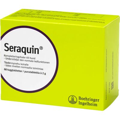 Seraquin tuggtablett för hund 2 g 60 st Seraquin tuggtablett för hund 2 g 60 st