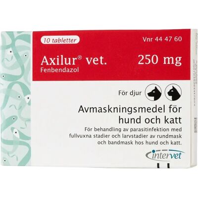 Axilur vet. tablett för hund och katt 250 mg 10 st Axilur vet. tablett för hund och katt 250 mg 10 st