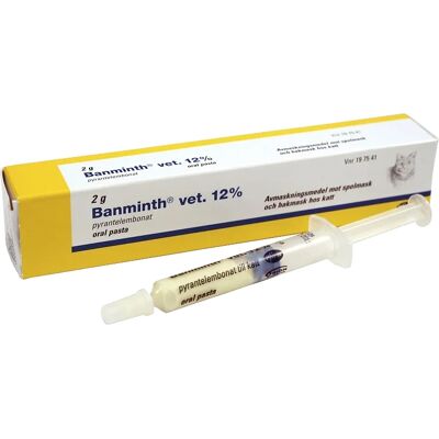 Banminth vet. oral pasta förfylld dosspruta för katt Banminth vet. oral pasta förfylld dosspruta för katt