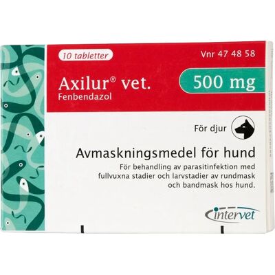 Axilur vet. tablett för hund 500 mg 10 st Axilur vet. tablett för hund 500 mg 10 st