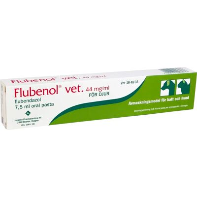 Flubenol vet. oral pasta med spruta 44 mg/ml 7,5 ml Flubenol vet. oral pasta med spruta 44 mg/ml 7,5 ml