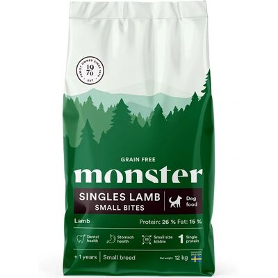Monster Dog Grain Free Singles Lamb Small Bites 12 kg Monster Dog Grain Free Singles Lamb Small Bites 12 kg