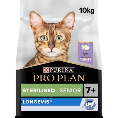 PURINA PRO PLAN Sterilised Senior 7+ Longevis Terrine Torrfoder Katt 10 kg PURINA PRO PLAN Sterilised Senior 7+ Longevis Terrine Torrfoder Katt 10 kg
