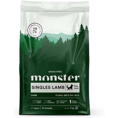 Monster Dog Grain Free Singles Lamb 2 kg Monster Dog Grain Free Singles Lamb 2 kg