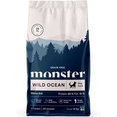 Monster - Wild Ocean - Grain-free - White fish - 12 kg - Hundmat Monster - Wild Ocean - Grain-free - White fish - 12 kg - Hundmat