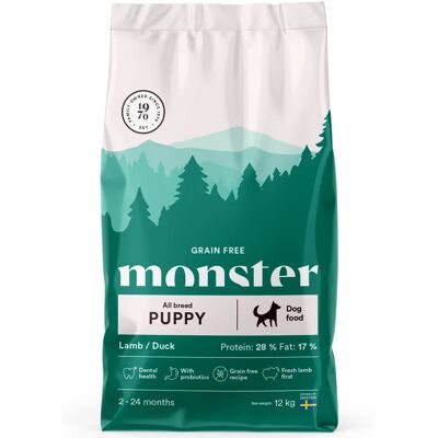 Monster Dog Grain Free Puppy All Breed Lamb/Duck 12 kg Monster Dog Grain Free Puppy All Breed Lamb/Duck 12 kg