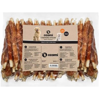 Ozami Chewing Stick With Chicken 12,5cm 1kg Ozami Chewing Stick With Chicken 12,5cm 1kg
