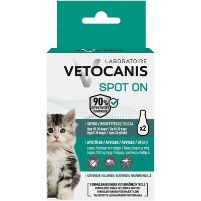 Vetocanis Anti-parasit Spot on Kattunge 2x0,6 ml Vetocanis Anti-parasit Spot on Kattunge 2x0,6 ml