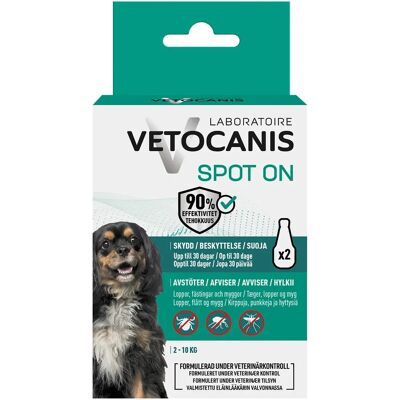 Vetocanis Anti-parasit Spot on Hund Small 2x2 ml Vetocanis Anti-parasit Spot on Hund Small 2x2 ml