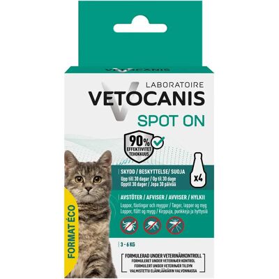 Vetocanis Anti-parasit Spot on Katt Economy pack 4x1,2 ml Vetocanis Anti-parasit Spot on Katt Economy pack 4x1,2 ml