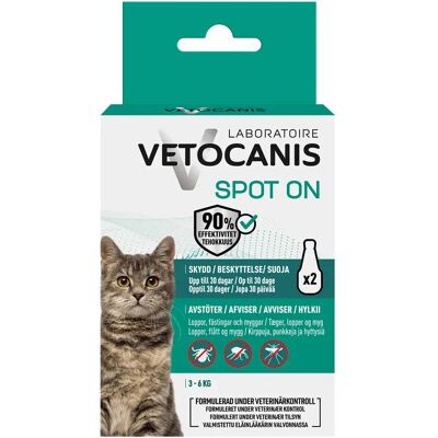 Vetocanis Anti-parasit Spot on Katt 2x1,2 ml Vetocanis Anti-parasit Spot on Katt 2x1,2 ml