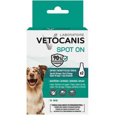 Vetocanis Anti-parasit Spot on Hund Medium 2x3 ml Vetocanis Anti-parasit Spot on Hund Medium 2x3 ml